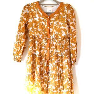 SALT girls yellow Tencel dress tiered 11y 12y